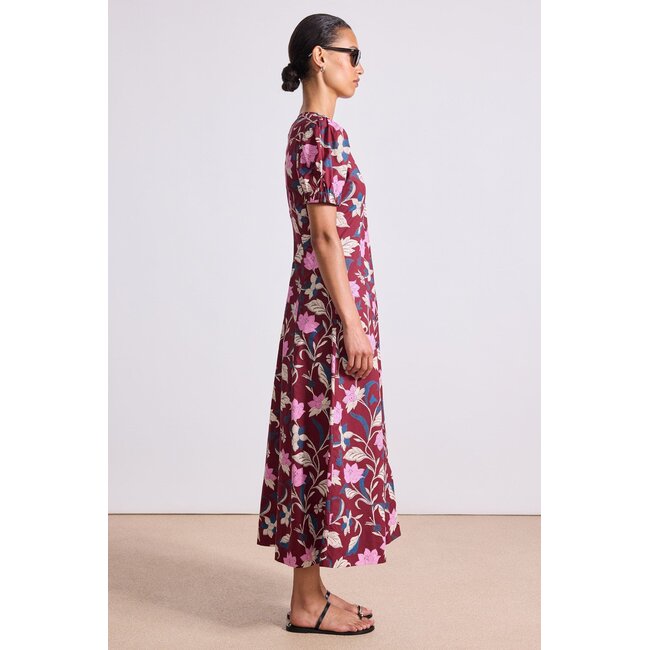 APIECE APART DIA MAXI DRESS IN ESSA FLORAL MERLOT