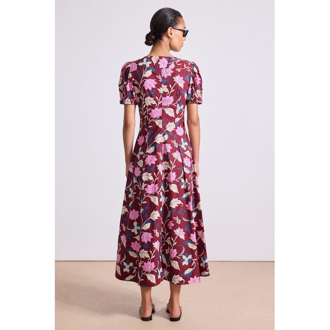 APIECE APART DIA MAXI DRESS IN ESSA FLORAL MERLOT