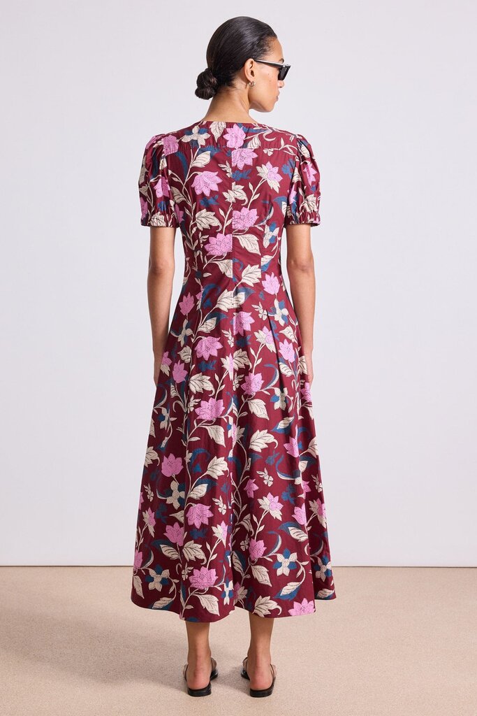 APIECE APART DIA MAXI DRESS IN ESSA FLORAL MERLOT