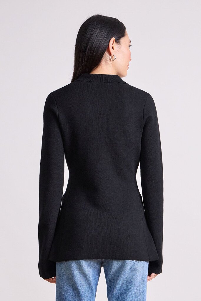APIECE APART BETTI KNIT CARDI IN BLACK