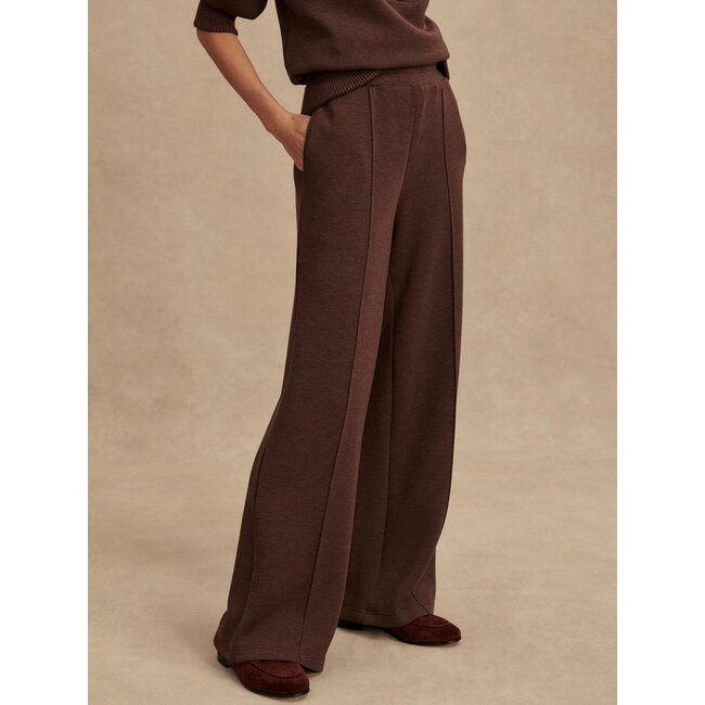 VARLEY WIDE LEG PANT 28" IN COFFEE BEAN MARL