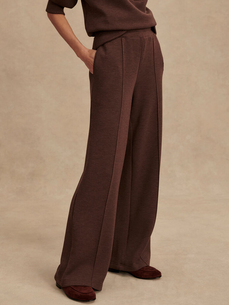 VARLEY WIDE LEG PANT 28" IN COFFEE BEAN MARL