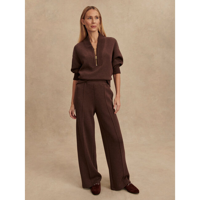 VARLEY WIDE LEG PANT 28" IN COFFEE BEAN MARL