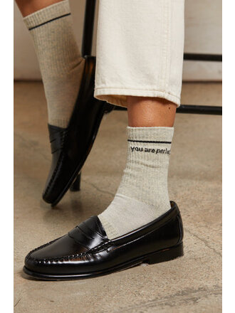 PERFECT WHITE TEE YOU ARE PERFECT SOCKS GREY