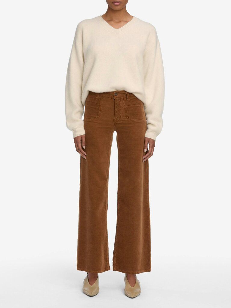 LE SLIM PALAZZO MODERNIST POCKET CORDUROY IN MAPLE BROWN