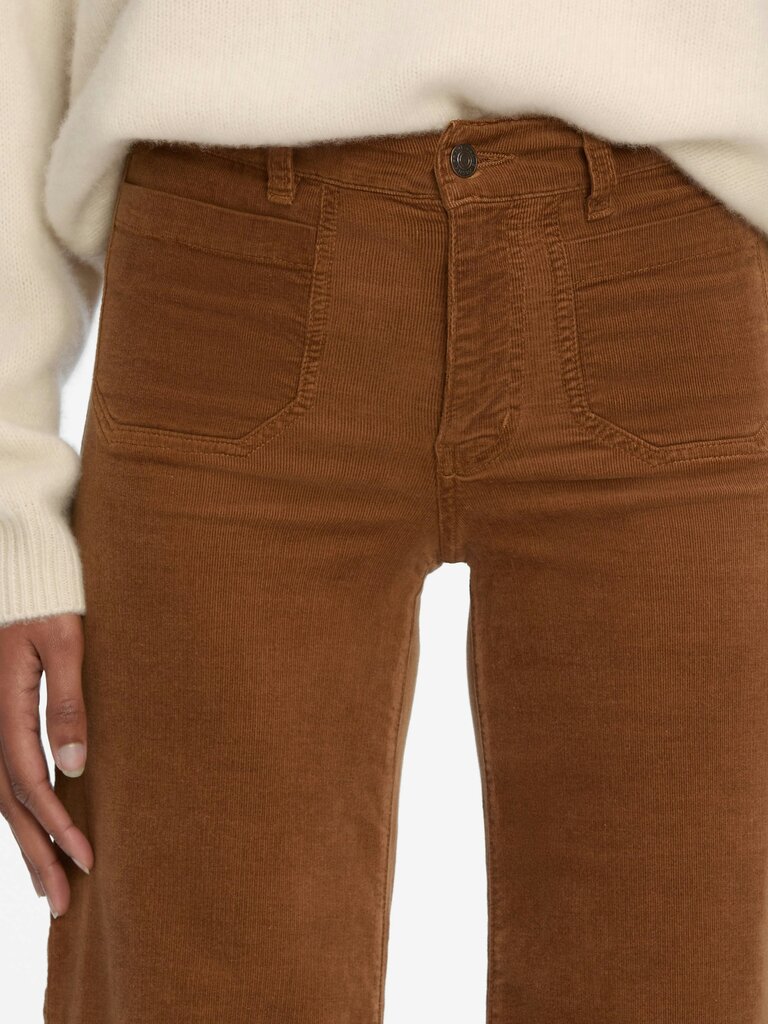 LE SLIM PALAZZO MODERNIST POCKET CORDUROY IN MAPLE BROWN