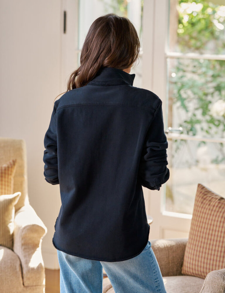 FRANK & EILEEN TRIPLE FLEECE RELAXED BUTTON UP IN BRITISH ROYAL NAVY