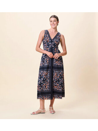 CLEOBELLA CONSTANCE ANKLE DRESS IN DARK LA RAMOS