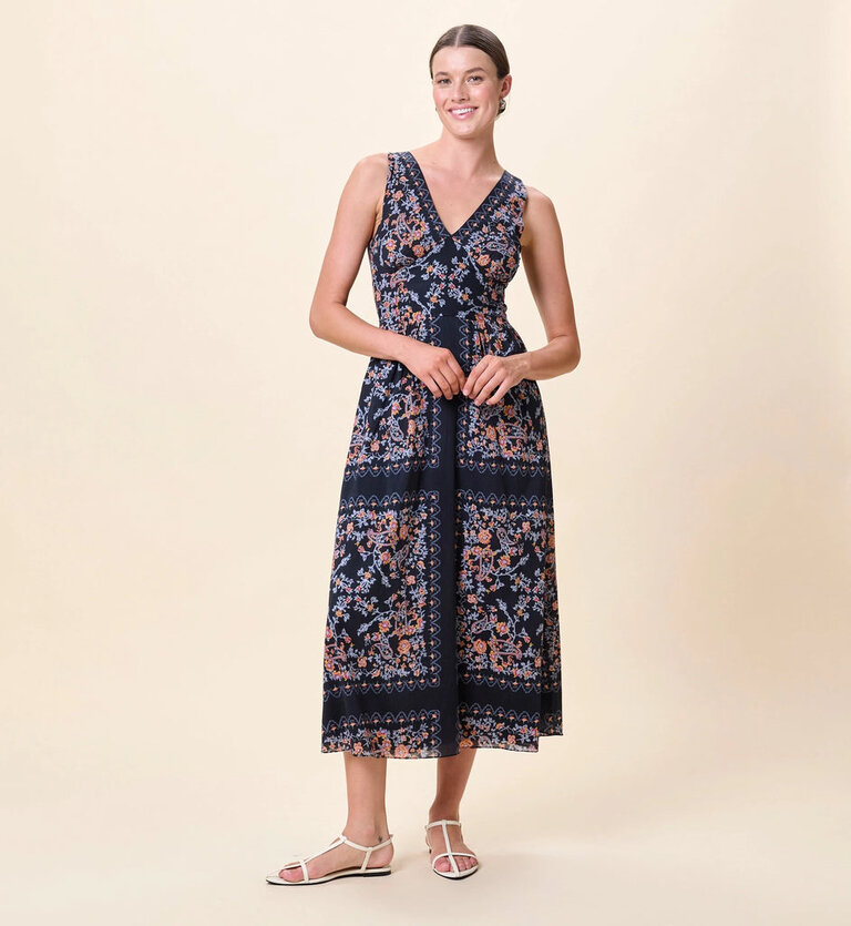 CLEOBELLA CONSTANCE ANKLE DRESS IN DARK LA RAMOS