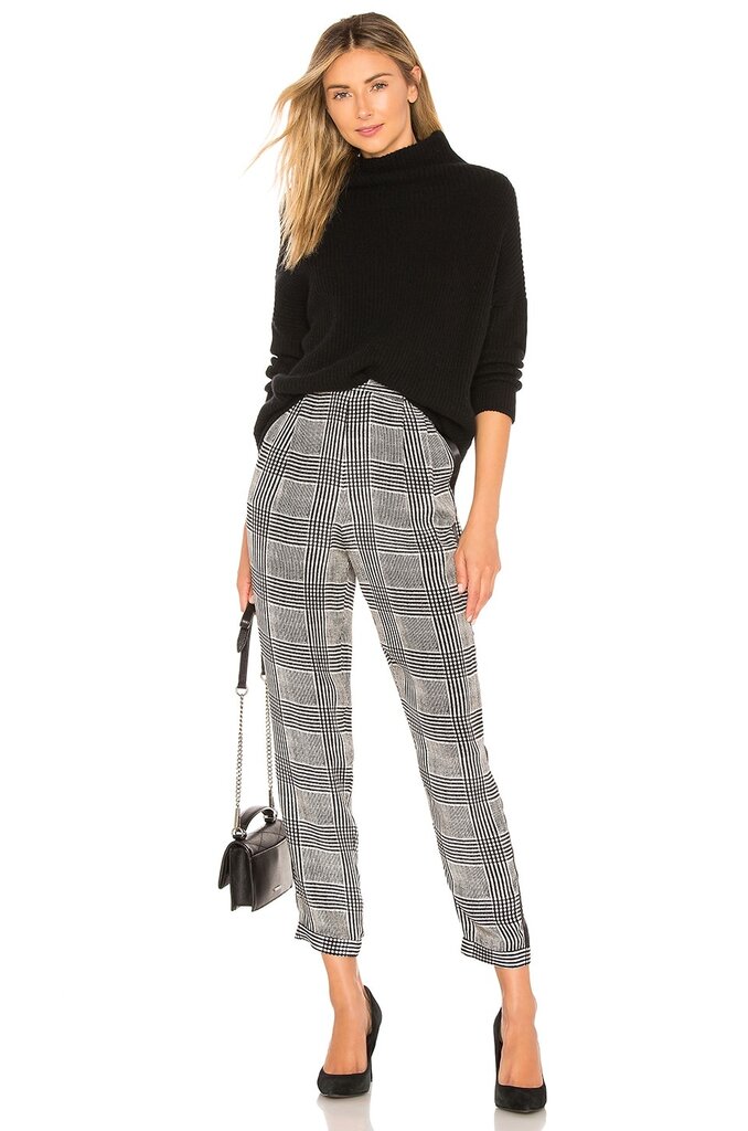 AUTUMN CASHMERE HALF CARDIGAN STITCH FUNNEL NECK IN BLACK