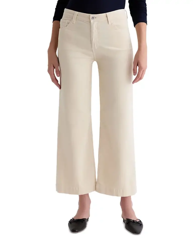 AG SAIGE WIDE LEG CROP CORD IN OPAL STONE