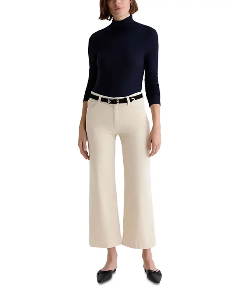 AG SAIGE WIDE LEG CROP CORD IN OPAL STONE