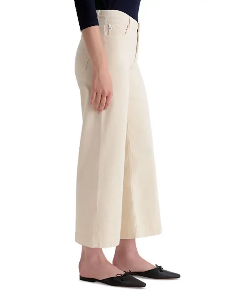 AG SAIGE WIDE LEG CROP CORD IN OPAL STONE