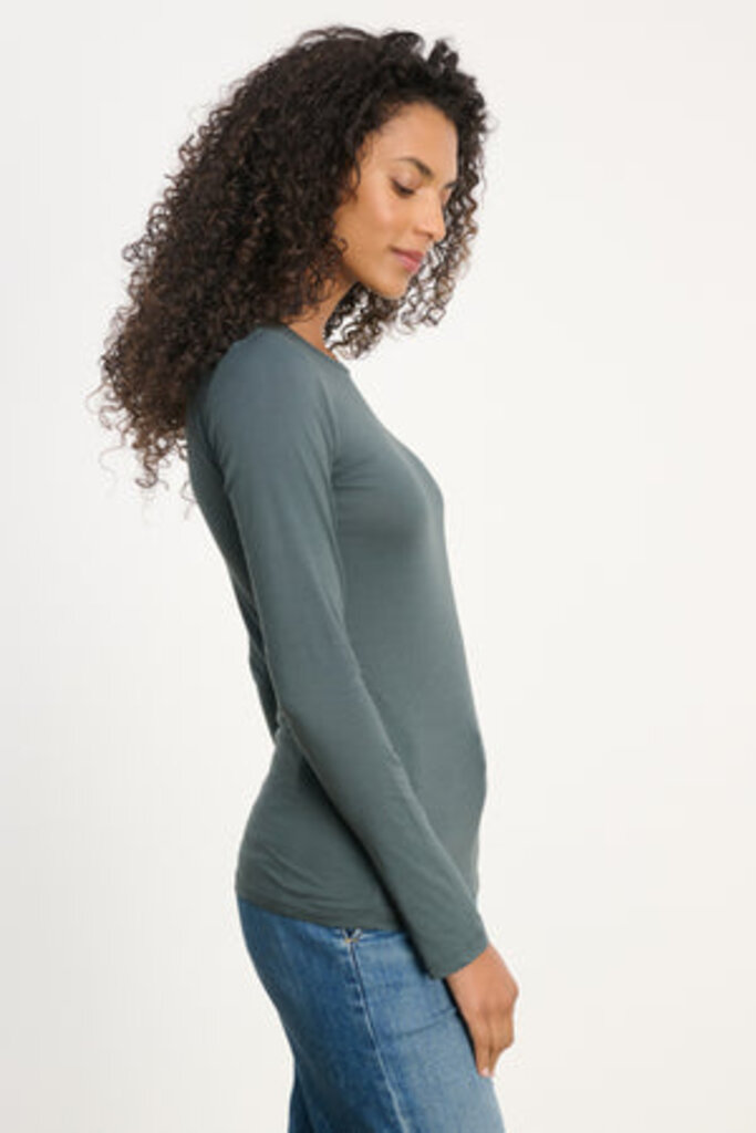 VELVET  ZOFINA L/S CREW IN MALLARD