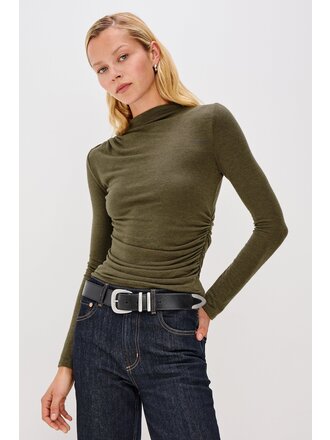 RAILS JOELLE TOP IN HEATHER OLIVE