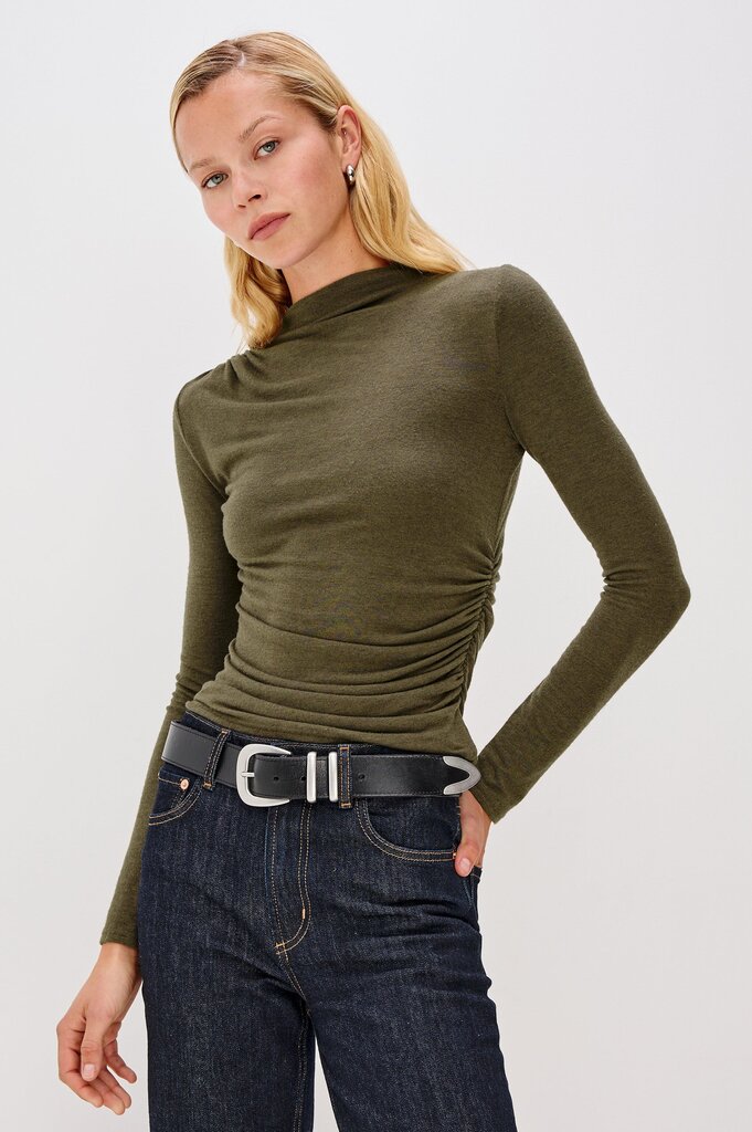 RAILS JOELLE TOP IN HEATHER OLIVE