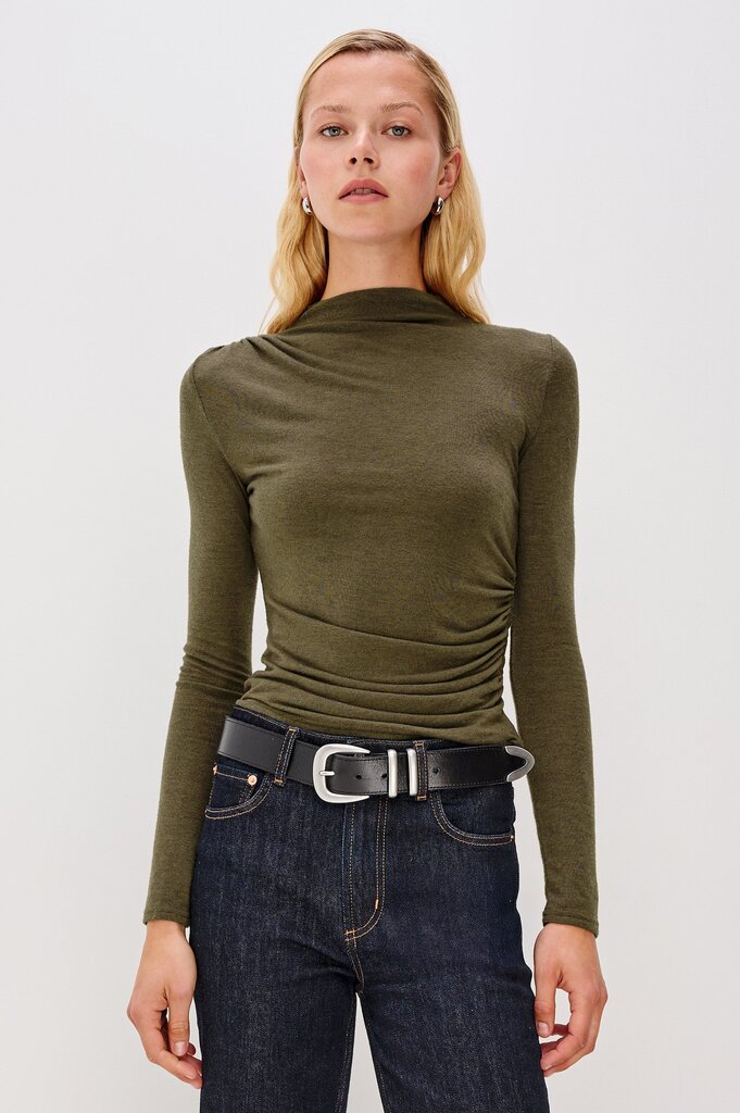 RAILS JOELLE TOP IN HEATHER OLIVE