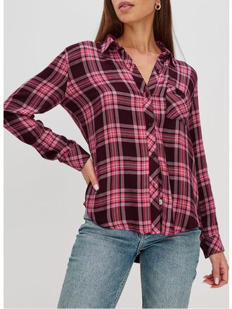 RAILS HUNTER PLAID SHIRT IN MAUVE MULBERRY IVORY