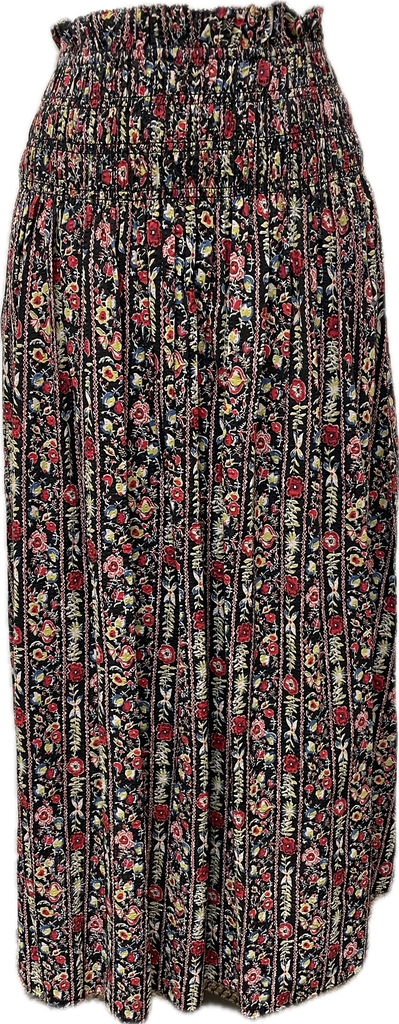 THE GREAT THE CANARY SKIRT IN GARLAND PRINT