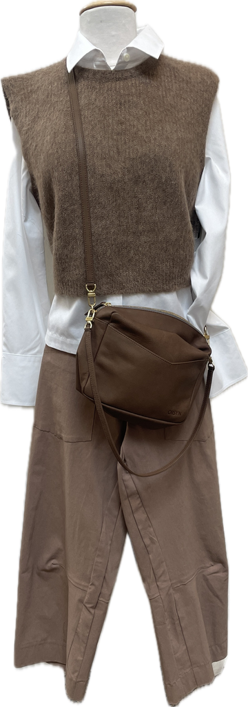 THE GREAT BRUSHED MELANGE SWEATER IN DOE