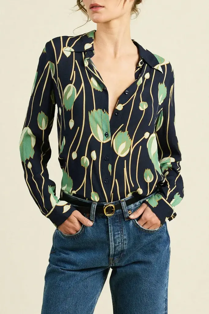 TROVATA JACQUELIN SHIRT IN JADE TULIP
