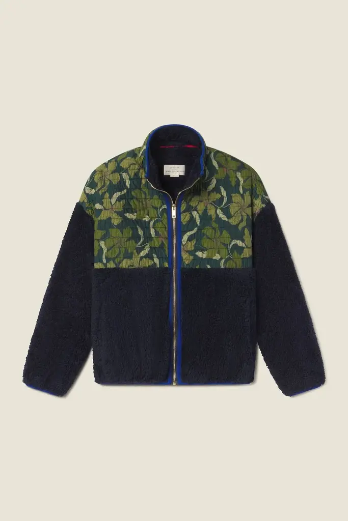 TROVATA LENNOX ZIP-UP IN GREEN CANOPY