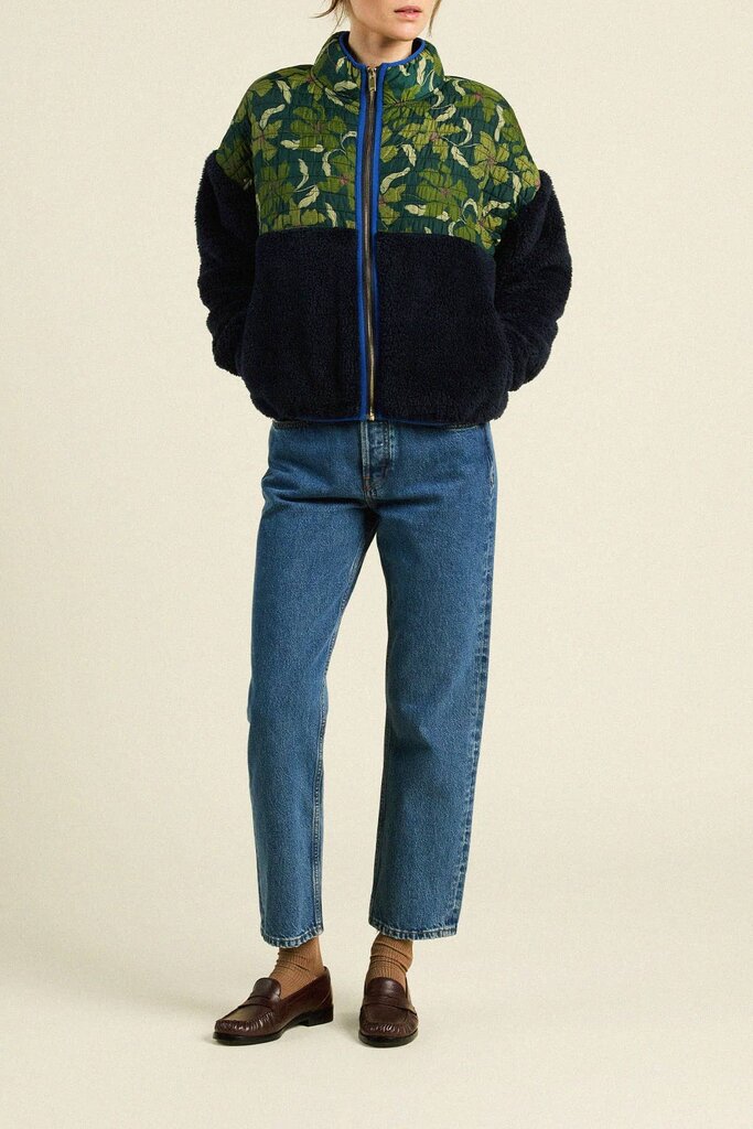 TROVATA LENNOX ZIP-UP IN GREEN CANOPY