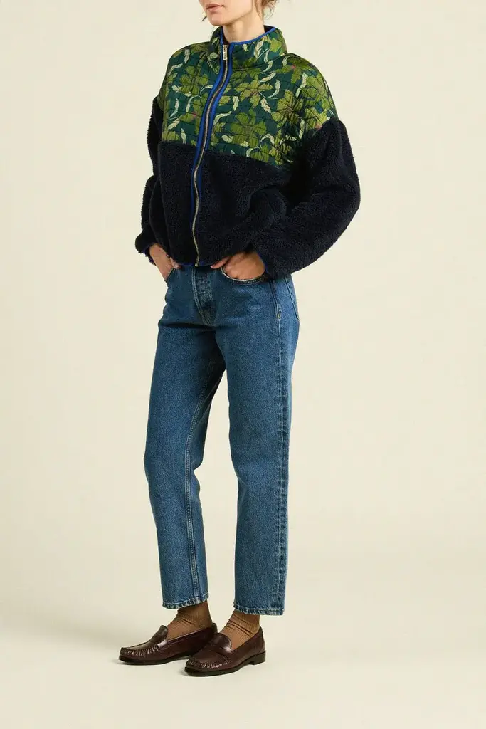 TROVATA LENNOX ZIP-UP IN GREEN CANOPY