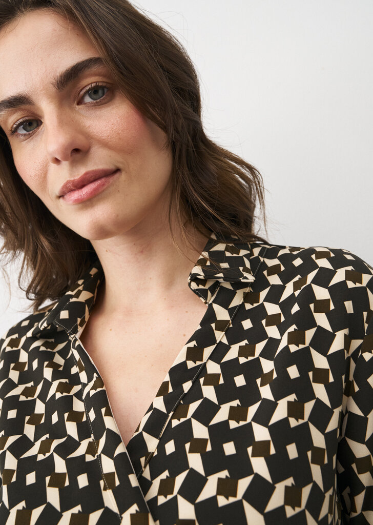 0039 ITALY SAVANNA WRAP DRESS IN BROWN PRINT