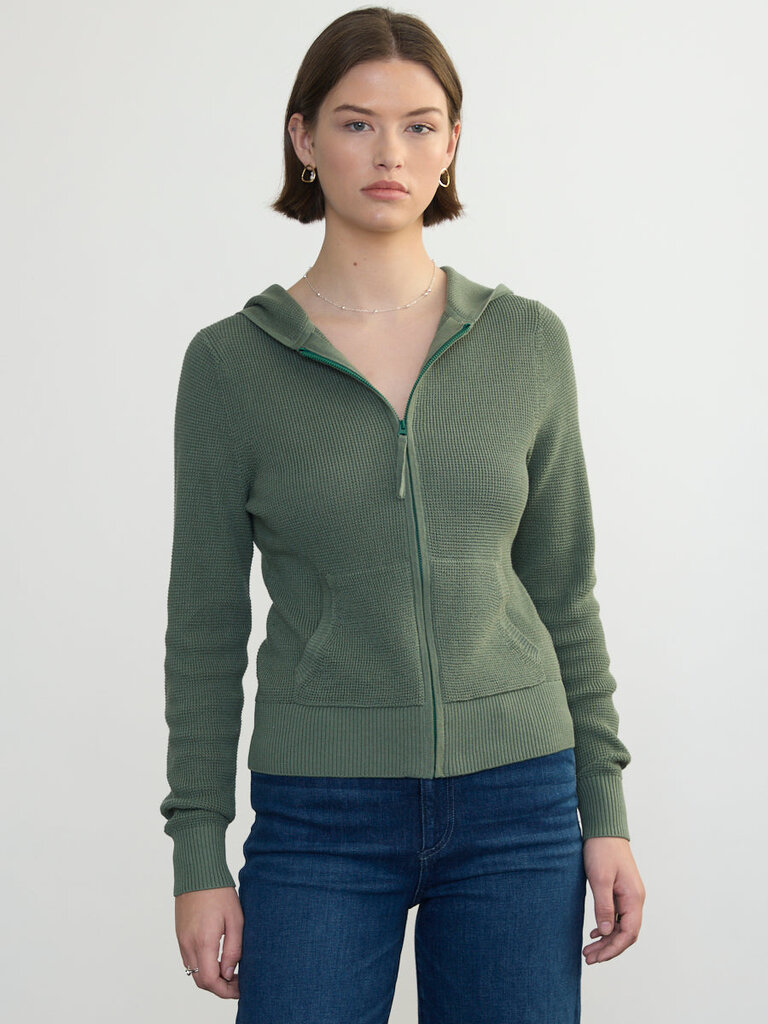 MARGARET O'LEARY THERMAL HOODIE IN SAGE