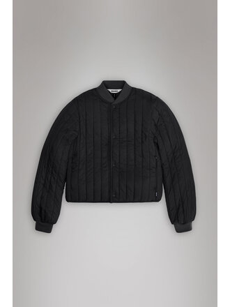 RAINS BANJA LINER BOMBER IN BLACK
