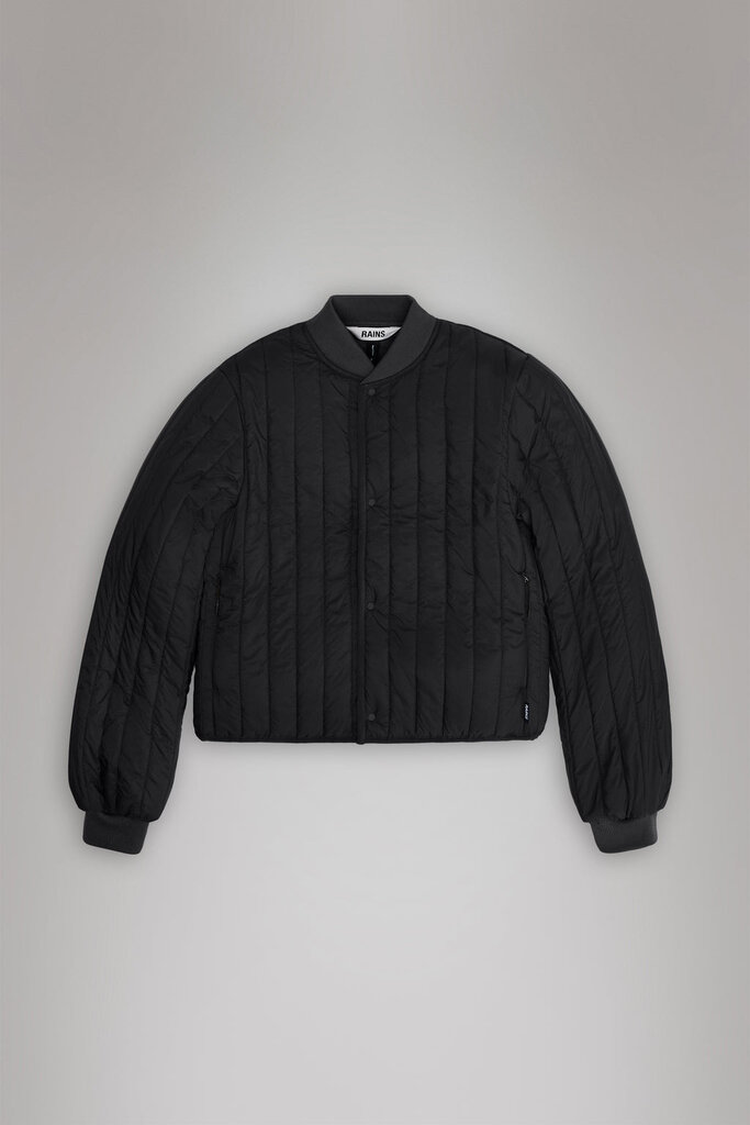 RAINS BANJA LINER BOMBER IN BLACK