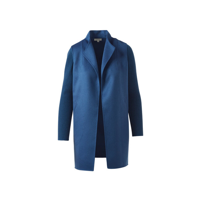 KINROSS RIB SLEEVE COAT IN SAPPHIRE