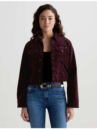 AG ISA VELVET JACKET IN WINERY