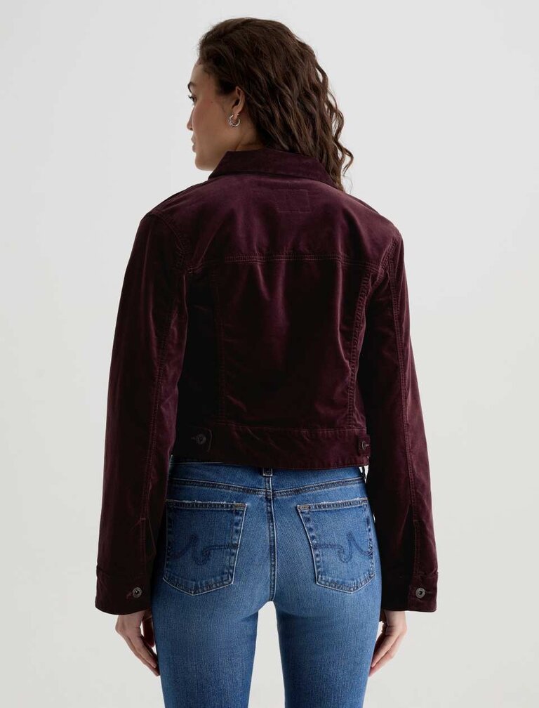 AG ISA VELVET JACKET IN WINERY
