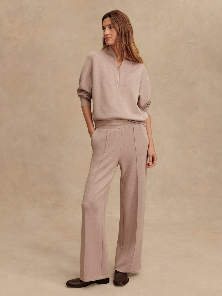 VARLEY WIDE LEG PANT 28 IN TAUPE MARL