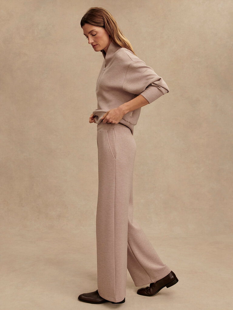 VARLEY WIDE LEG PANT 28 IN TAUPE MARL