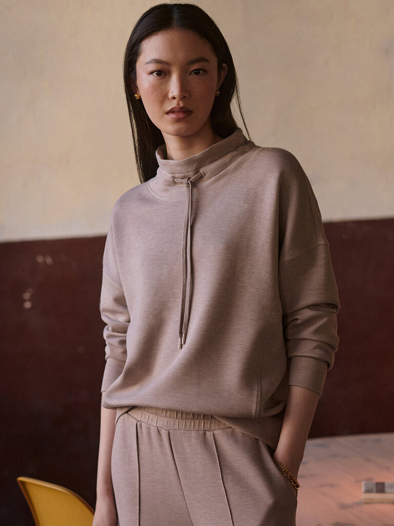 VARLEY OAKDALE SWEAT IN TAUPE MARL