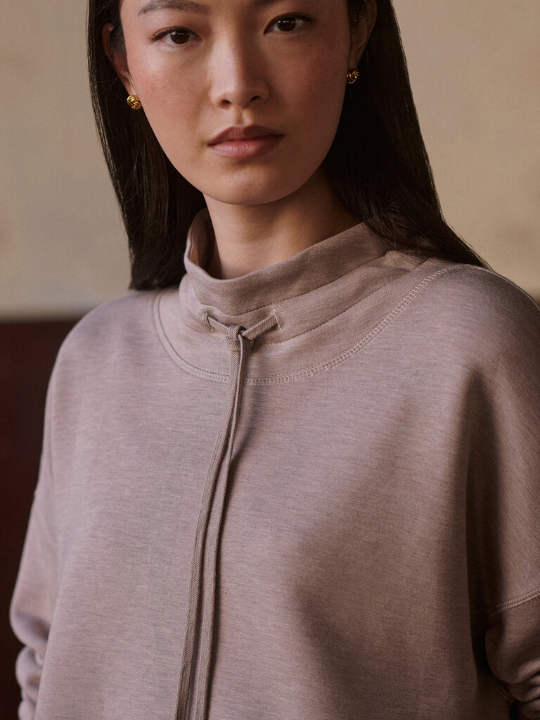 VARLEY OAKDALE SWEAT IN TAUPE MARL