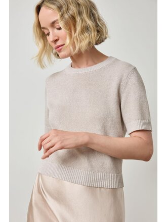 LILLA P S/S SPARKLE SWEATER IN MIST