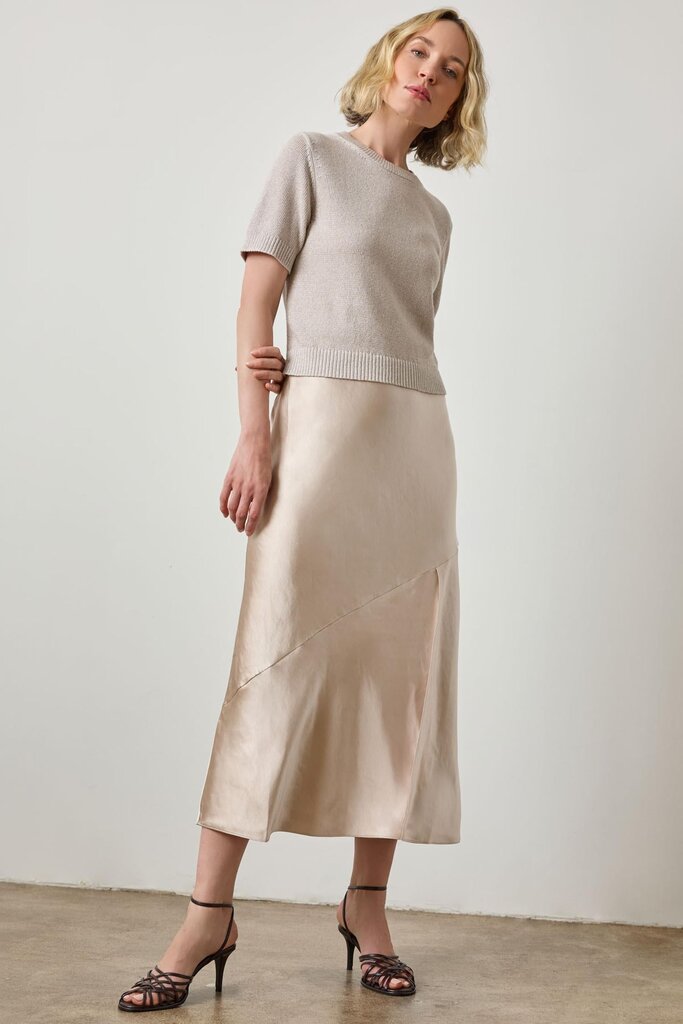 LILLA P S/S SPARKLE SWEATER IN MIST