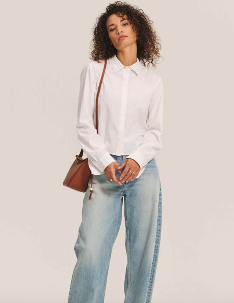 VELVET JOCELYN07 L/S SHIRT IN WHITE