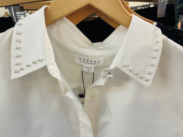 VELVET JOCELYN07 L/S SHIRT IN WHITE