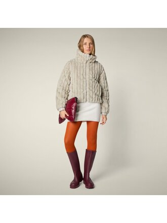 SAVE THE DUCK ELINA JACKET IN RAINY BEIGE