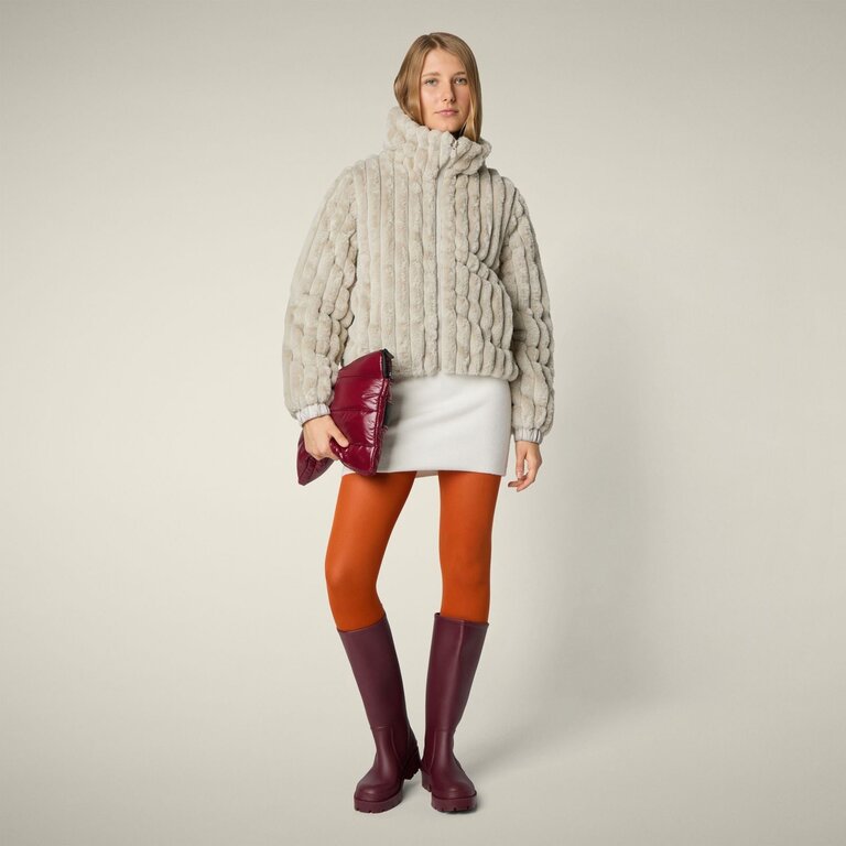 SAVE THE DUCK  ELINA JACKET IN RAINY BEIGE