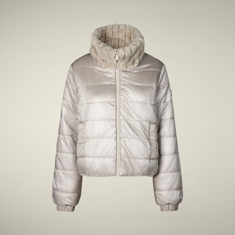 SAVE THE DUCK  ELINA JACKET IN RAINY BEIGE