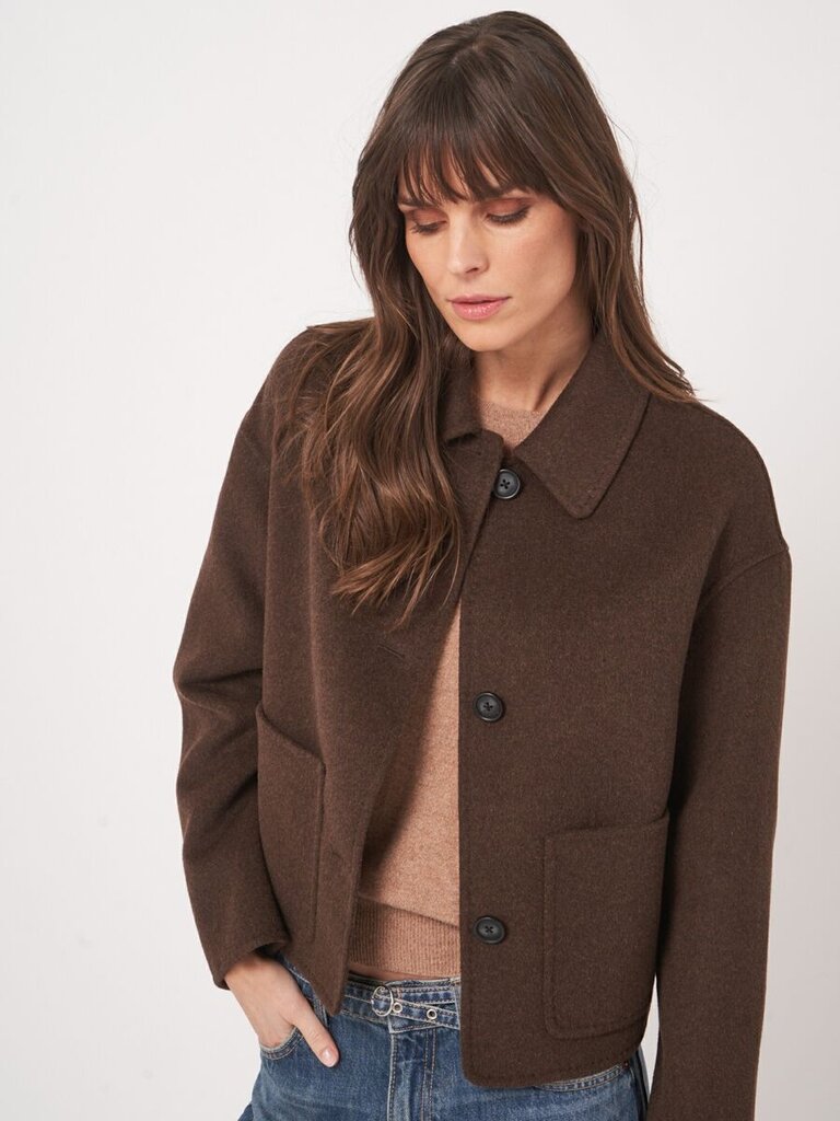 REPEAT JACKET IN COCOA MELANGE
