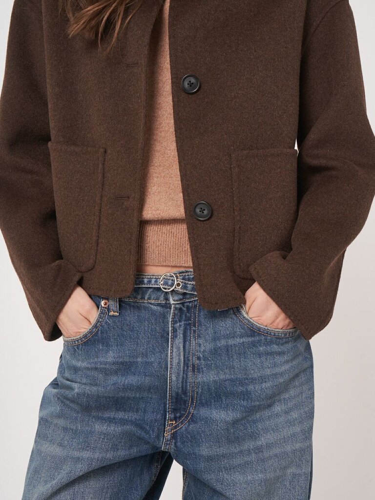 REPEAT JACKET IN COCOA MELANGE