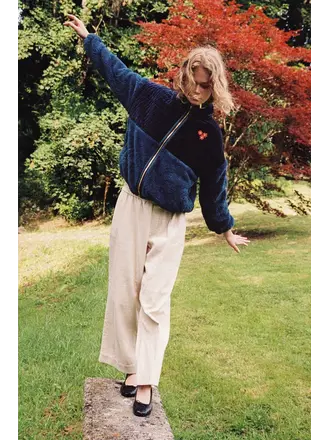 TROVATA LENNOX ZIP-UP IN DARK SAPPHIRE