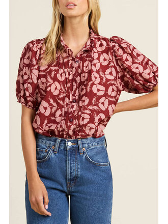 TROVATA MIRA BLOUSE IN BRIAR ROSEWOOD